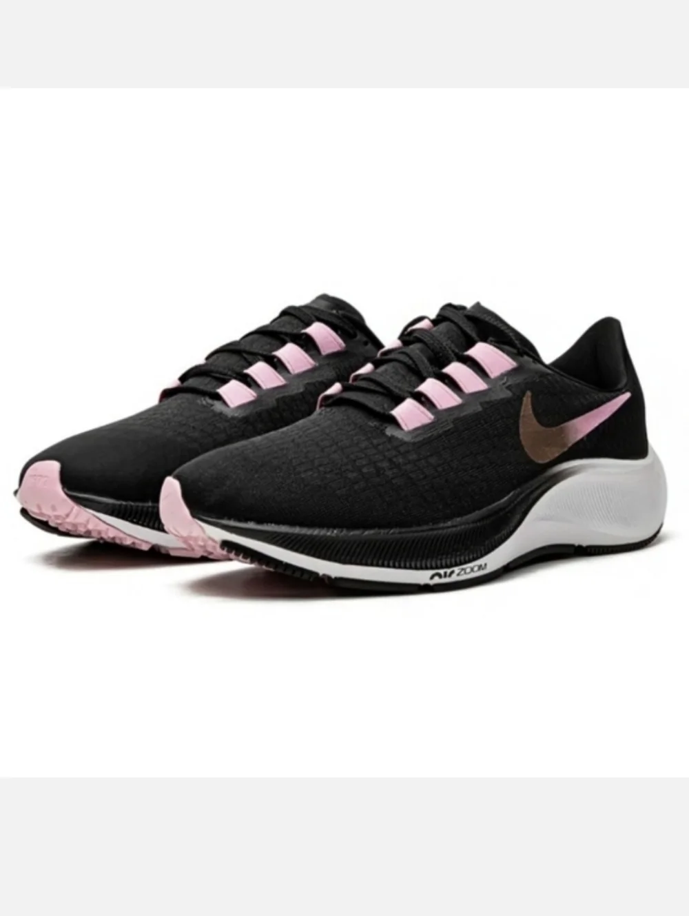 Nike Pegasus Zoom Black Pink White Trainers Sneakers Size 10